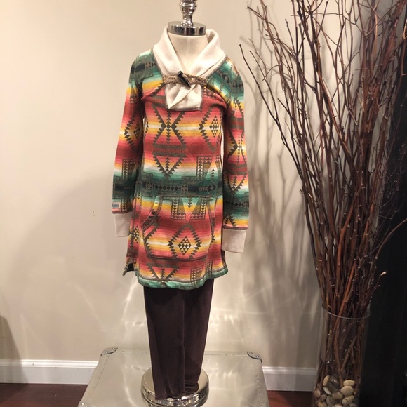Ralph Lauren Other - Girls RL fleece dress with brown leggings Ralph Lauren Other - Girls RL fleece dress with brown leggings